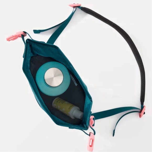 Athleta Teal and Coral Crest Convertible Crossbody Bag - Picture 7 of 9